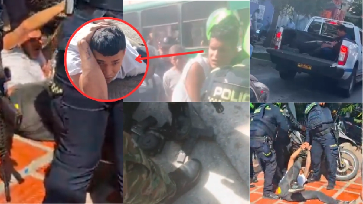 Las impactantes imágenes que dejó la balacera en Barranquilla en un atentado contra empresa de seguridad: armas de guerra, heridos y capturados