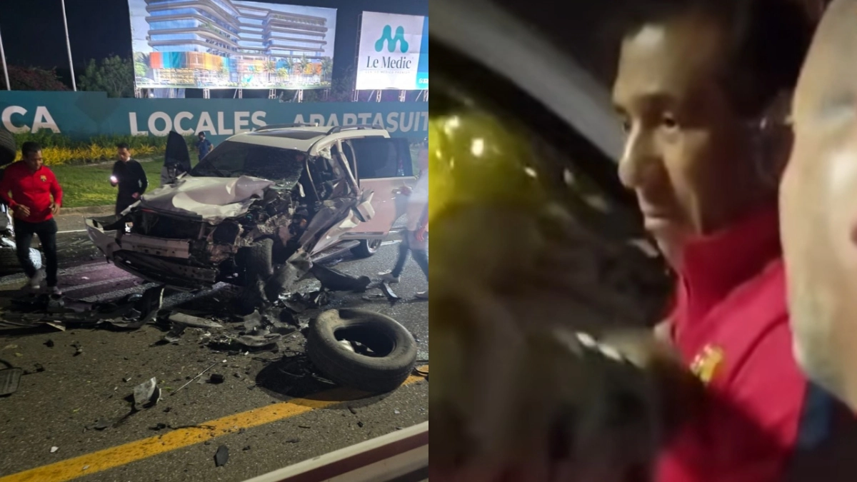 Reconocido periodista de fútbol sufrió aparatoso accidente cuando su camioneta chocó de frente con otro carro en la vía entre Barranquilla y Cartagena