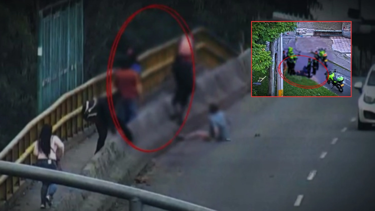 Video: así fue la violenta agresión contra un ciudadano estadounidense en Medellín para robarle su celular; dos hombres fueron capturados