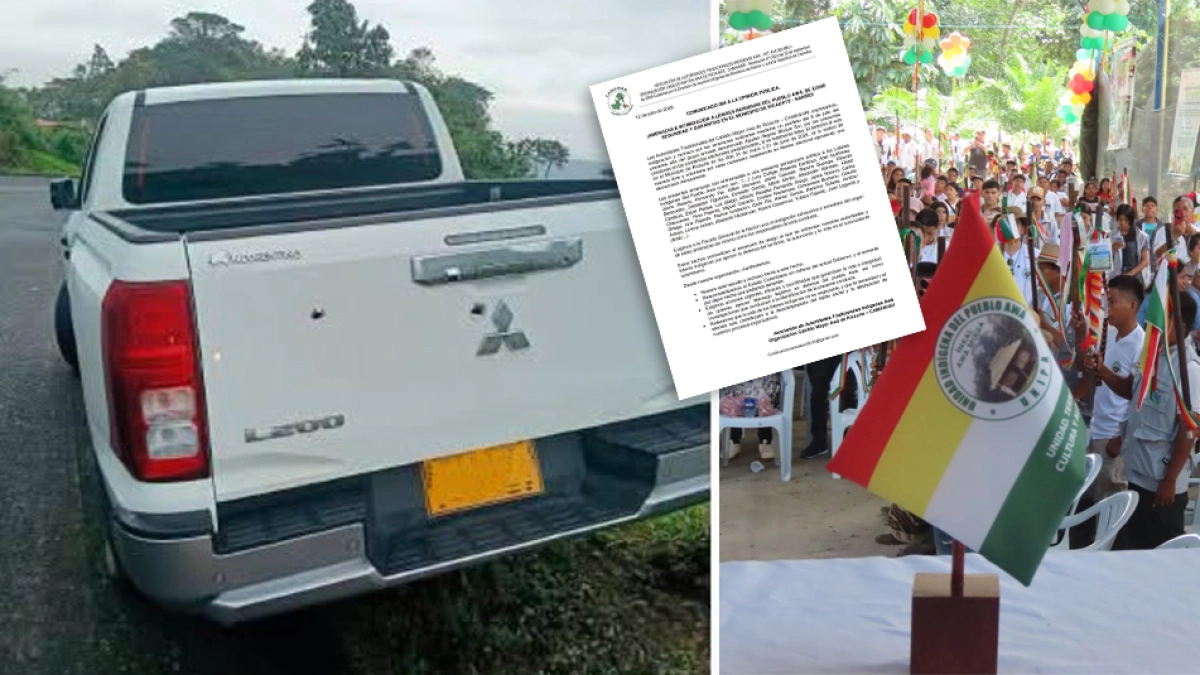 Los detalles del atentado contra líder Awá en Nariño: escapó de hombres armados que interceptaron la camioneta gracias a una maniobra del conductor